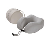 Maxbell Travel Neck Pillow Adjustable Foldable Soft Neck Support for Home Car Office Gray