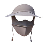 Maxbell Face Mask with Brim Reusable Portable Face Covering for Beach Travel Outdoor dark gray