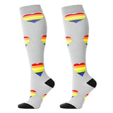 Maxbell Maxbell 1 Pair Running Sports Leg Support Sleeves Compression Socks Gray M S