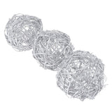 Maxbell 3/5x Wicker Rattan Balls Home Christmas Wedding Party Decorative Crafts 10cm