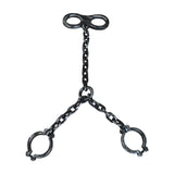 Maxbell Halloween Shackles on Chain Fake Shackles Prop for Festival Carnival Cosplay Lower body cuffs