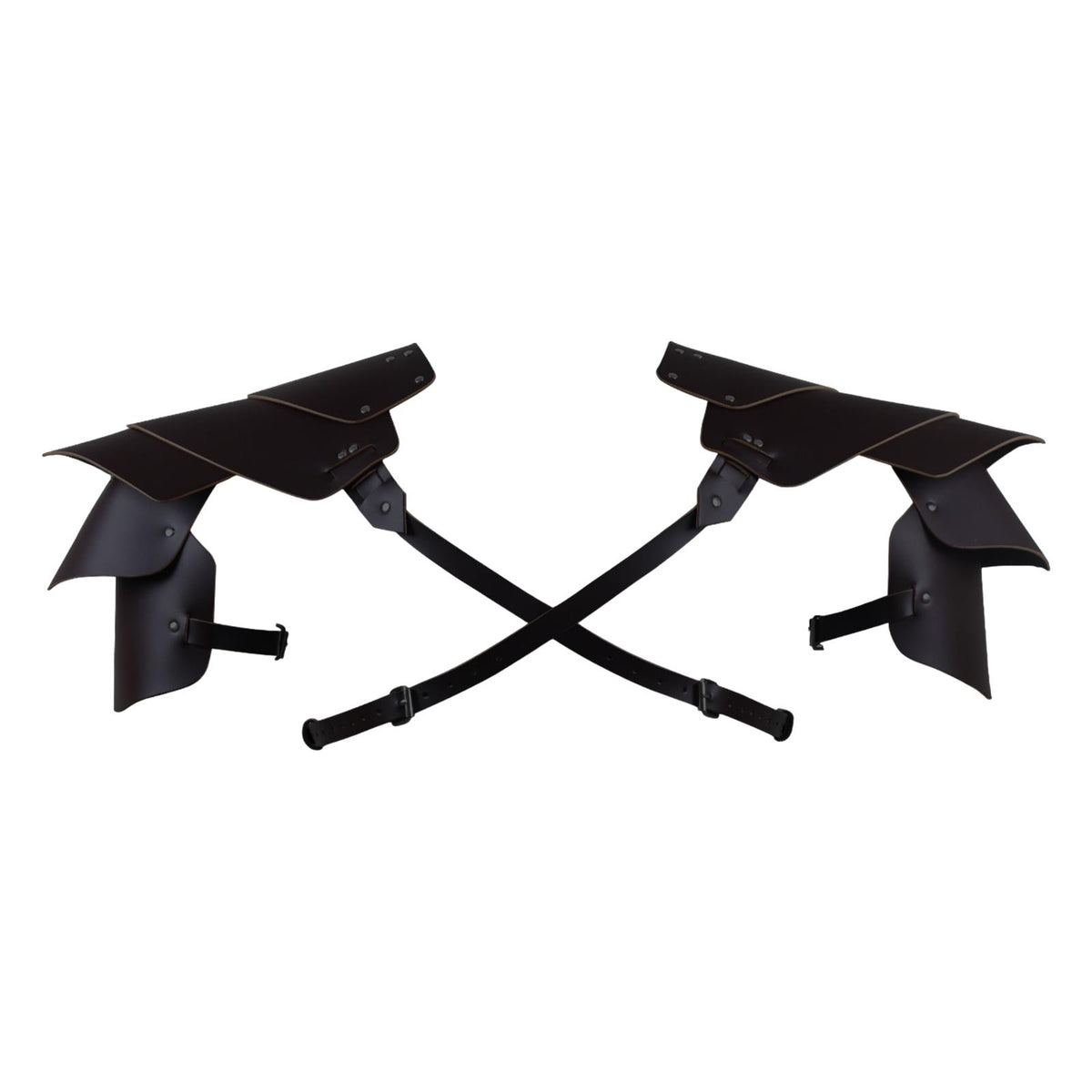 Maxbell Medieval Shoulder Pauldron Medieval Shoulder for Party Samurai Cosplay Black
