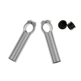 Maxbell 1 Pair 22.2MM Mountain Bike Bicycle Aluminum Handlebar Bar End Grip Silver - Aladdin Shoppers