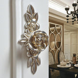 Maxbell 9xSilver Rose Cabinet Drawer Furniture Door knob Handle Pull Hardware 103mm