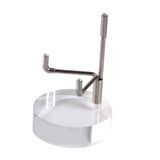 Maxbell 2 Pieces Acrylic Display Stand Rack Round Base for Minerals Rocks Stone