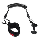 Maxbell 1 Pcs TPU Bodyboard Wrist Coil Leash Surf Board Coiled Cord 5FT 7MM Black - Aladdin Shoppers