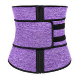 Maxbell Maxbell Waist Trainer Slimming Body Shaper Belt Girdle Waist AB Trimmer Purple S