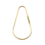 Maxbell 5 Pieces Brass Screw Lock Keychain Ring Clip Tool Hook Clasp Small A shape