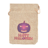 Maxbell Halloween Burlap Gift Bags with Drawstring for Wedding Birthday Thanksgiving Style K