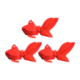 3D Printed Fish Statue Decor Decorative Figurine for Desk Office Centerpiece Red