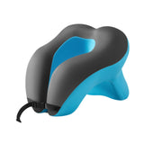 Maxbell Head Support Neck Pillow Ergonomic U Shape Pillow for Airplane Home Car blue