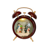 Christmas Snow Globe Alarm Clock Festival Wood Home Decor Christmas Ornament