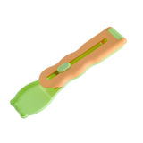 Pet Feeder Sliding Cat Strip Squeeze Spoon Lickable Cat Treats Spoon Cat Orange handle - Aladdin Shoppers