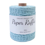 Maxbell Raffia Yarn for Crochet Gifts DIY for Nesting Basket Summer Hat Crochet Bags Light Blue