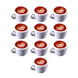 Maxbell 10x Dollhouse Coffee Latte Toys Life Scene Model Decoration Mini Kitchen Toy Heart Pattern