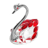 Maxbell Swan Figurine Decoration Decors Swan Statue for Birthday Anniversary Cabinet red