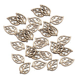 Maxbell 80 Pcs Natural Leaves and Flower Wood Embellishment DIY Decoration Crafts