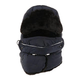 Maxbell Mens Ladies Trapper Plain Russian Winter Warm Hat Cap with Mask Dark Blue - Aladdin Shoppers