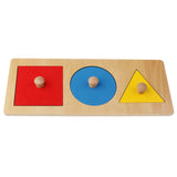 Maxbell Maxbell Montessori Round/Triangle/Square Puzzles Stacking Matching Toy Kids Geometry