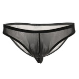 Maxbell Men's Sexy Nets Yarn Bulge Pouch Bikini Briefs Breathable T-back S Black - Aladdin Shoppers