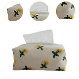 Maxbell Tissue Box Cover Linen Cloth Napkin Box Holder for Restaurants Bathroom Home