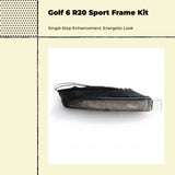 R20 design Front Kit, compatible with Volkswagen 6 MK6 GTI 2008-2013 vehicles, decorative enhancement Black Lower Grille