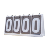 Sports Scoreboard Flip Number Score Board for Soccer Table Tennis Basketball Gray