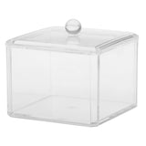 Maxbell Maxbell Clear Acrylic Q-tip Cosmetic Organizer Makeup Cotton Ball Pad Swab Holder Jewelry Storage Box Case