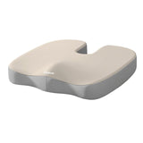 Maxbell Foam Seat Cushion U Shape for Long Sitting Office Workers Car Drivers Beige Gray