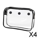 Maxbell 4xClear Inner Bag Makeup Bag Women Tote Bag for Outdoor Travel 17cmx12cmx5cm