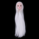 Maxbell Maxbell Head Sculpt with White Wig for 1/6 BJD, XinYi Doll Replacement Body Parts DIY Kits