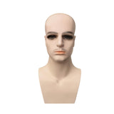 Maxbell Male Mannequin Head with Shoulders Scarves Wig Head Model Wig Display Stand Skin With Beard