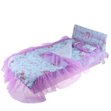 Maxbell Maxbell 60cm Doll Accessories, Floral Print Bedding Set with Mattress, Pillows and Sheet Set, For Night Lolita Dolls, Kids Christmas Gifts