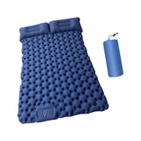 Maxbell Camping Sleeping Pad with Pillow Inflatable Sleeping Mat for Camping Outdoor Dark Blue