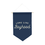 Maxbell Long Live Boyhood Banner Easy to Hang Wall Decor for Party Kids Room Nursery Blue