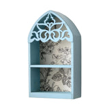 Maxbell Wood Perfume Holder Perfume Display Rack for Coffee Pod Stirrers Tea Packets Blue