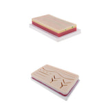 Maxbell 2 Sets Human Skin Wound Suture Pad Model Suturing Repeated Practice Kits