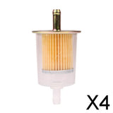 Maxbell 4xUniversal Clear 5/16" 8mm Inline Gasoline Fuel Filters Carberator Engine NOS