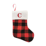 Christmas Stockings Portable Xmas Fireplace Socks for Holiday Home Fireplace Letter C