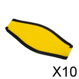 Maxbell 10xScuba Diving Snorkel Mask Neoprene Cover Padded Protection Strap Yellow