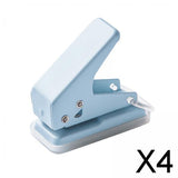 Maxbell 4xMini Paper Punch Adults 10 Sheet Paper Capacity Children Hole Puncher Single Blue