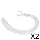Maxbell 2xReplacement Spare Earhook Ear Earloop Wireless Bluetooth Earphone 6mm Clear