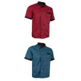 Maxbell 2 Pieces Chef Jacket Uniform Short Sleeves Hotel Kitchen Apparel Cook Coat