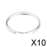 Maxbell 10x45cm Aluminum Smart Key Fob Protective Ring Cover For BMW  Silver