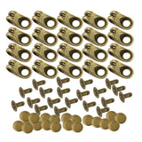 Maxbell 2x20 Sets Carabiner Shoelace Buckles Non-slip Stopper Rope Clips Clamp Bronze