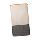 Maxbell Laundry Basket Foldable Washing Cloth Basket for Bathroom Utility Room Hotel White Gray