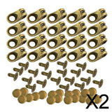 Maxbell 2x20 Sets Carabiner Shoelace Buckles Non-slip Stopper Rope Clips Clamp Bronze