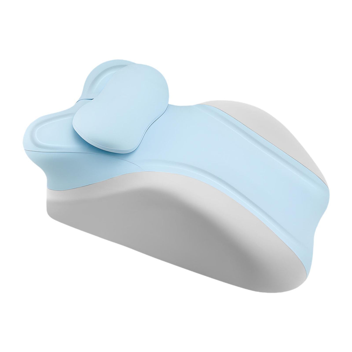 Maxbell Memory Cotton Bed Wedge Pillow Simple for Side Sleeping Watching Movies Blue