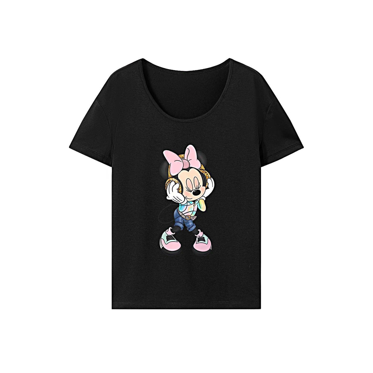 Maxbell Maxbell Womens T Shirt Summer Female Stylish Basic Tee for Traveling Shopping Office L