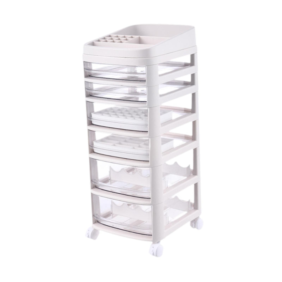 Maxbell Makeup Organizer with Drawers Dresser Layered for Brushes Lipstick Eyeshadow 6 layer